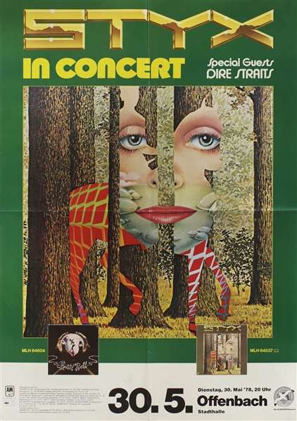 Styx 1978 Offenbach Germany Concert Poster