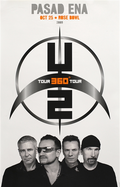 U2 2009 360 Tour Pasadena Concert Poster