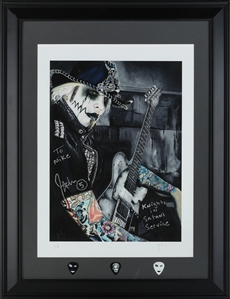 John5 Autographed Artwork With Guitar Picks
