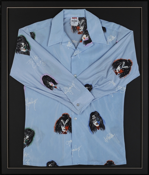 KISS 1978 Rare Kids Size Blue Button Up Image Brand Shirt