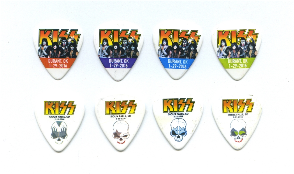 KISS 2016 Lot of 8 Freedom To Rock Picks From Durant, OK
