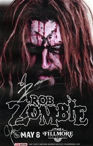 Rob Zombie 2019 Twice Autographed Show Poster From The Fillmore New Orleans