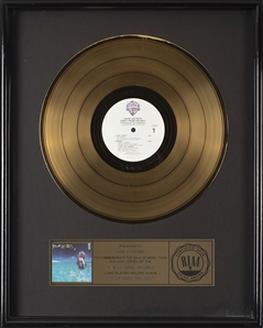 David Lee Roth 1985 Crazy From The Heat RIAA Sales Award Presented To Nick DAndrea