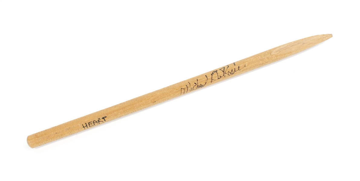 Heart 1975 - 1982 Michael Derosier Autographed Single Broken Drumstick