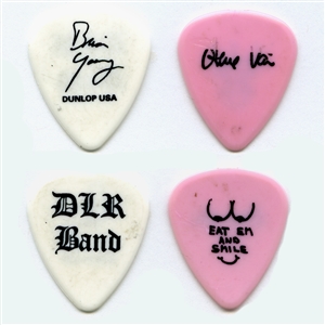 David Lee Roth Band 1986 - 2002 Lot of 2 Band Picks Steve Vai + Brian Young