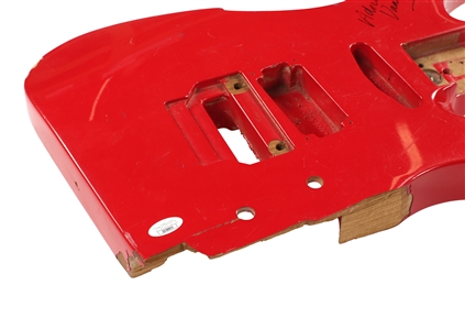 Whitesnake 1990 Adrian Vanderberg Stage Used, Smashed & Autographed Peavey Guitar Body w COA