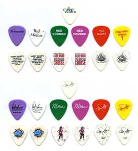 Sammy Hagar 1990s - 2000s Lot of 13 Cabo Wabo Related Guitar Picks w/COA