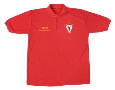 Monsters Of Rock 1990 Donington Park MCP Red Polo Style Shirt w/COA