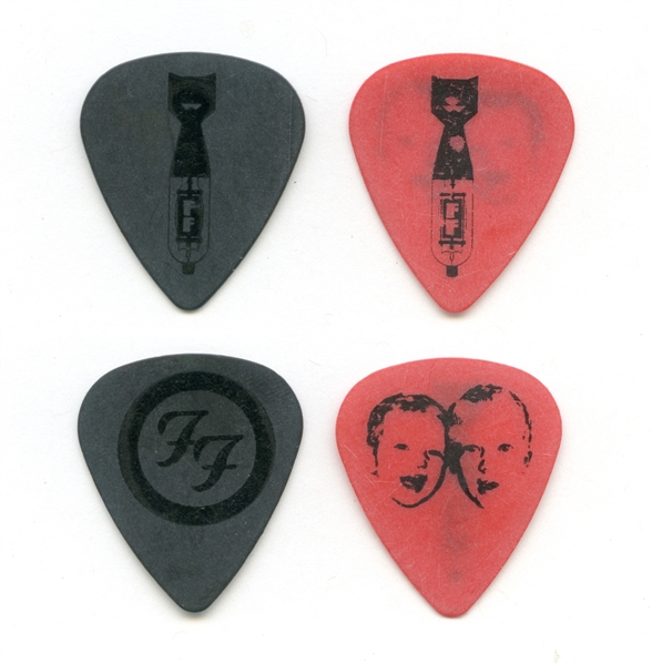 Foo Fighters 2008 Lot of 2 Dave Grohl & Chris Shifflet Guitar Picks w/COA