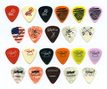 Ted Nugent 1988-2000s Lot of 11 Guitar Picks w/COA