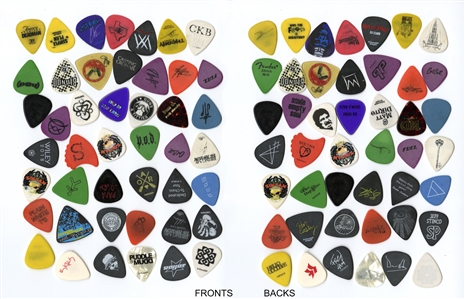 Big Lot Of 45 Rock, Alternative Metal, Post Grunge Guitar Picks w/COA