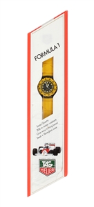Van Halen 1986 Zeke Clark Owned 5150 Tag Heuer Formula 1 380.513 Yellow Crew Gift Watch With COA