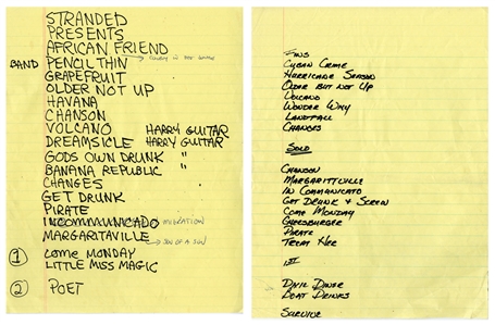 Jimmy Buffett Lot of 4 Setlists
