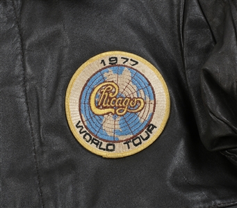 Chicago 1977 World Tour Jerry Vaccarino Personal Crew Leather Flight Jacket