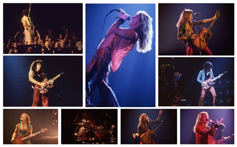 Van Halen 1979 Lot of 99 World Vacation Tour Live Photos With Transfer Rights