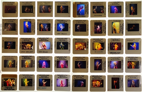 Van Halen 1979 Lot of 99 World Vacation Tour Live Photos With Transfer Rights