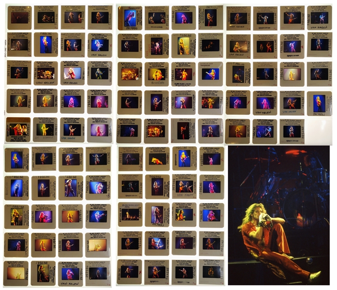 Van Halen 1979 Lot of 99 World Vacation Tour Live Photos With Transfer Rights