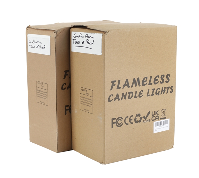 Winger 2023 Two Boxes Of Flameless Candle Lights Used On Set For The "Tears Of Blood" Video