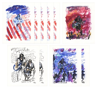 Winger 2017 Lot of 10 Signed Color Art Prints
