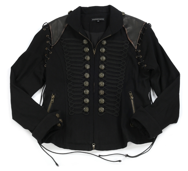 Kip Winger Owned & Worn Black Frogged-Front Punkrave Signed Jacket