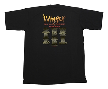Winger 2002 On The Inside Tour Shirt