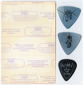 Pantera 1996-1997 Great Southern Tourkill Working/Guest Pass With Lot of 3 Stage Used Guitar Picks