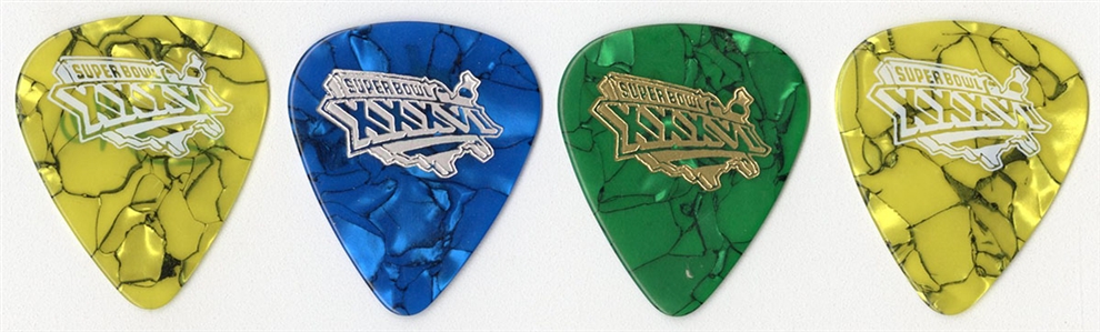 U2 2002 Super Bowl XXXVI Halftime Show Lot of 4 Guitar Picks