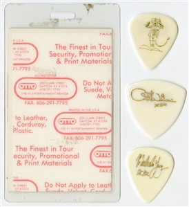 AC/DC The West Edge Guest Pass With Lot of 3 Stage Used Guitar Picks