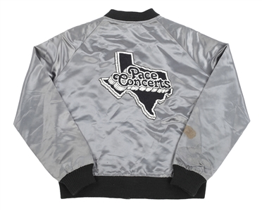 Pace Concerts 1970s-1980s Vintage Silver Satin Logo Jacket