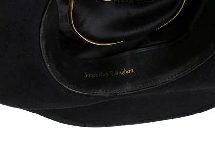 Stevie Ray Vaughan 1980s Owned, Worn & Autographed Black Texas Hatters Hat With COA