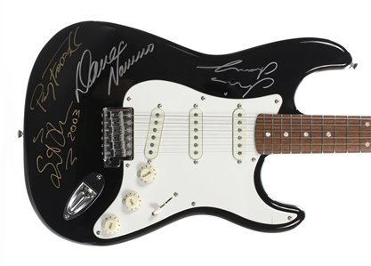 Jane's Addiction 2003 Band Signed Black & White Squier Strat
