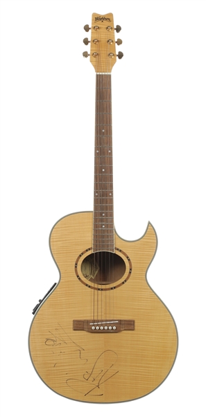 Pink Floyd 1990s-2000s Autographed Roger Waters Washburn Acoustic Electric Guitar With COA