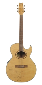 Pink Floyd 1990s-2000s Autographed Roger Waters Washburn Acoustic Electric Guitar With COA