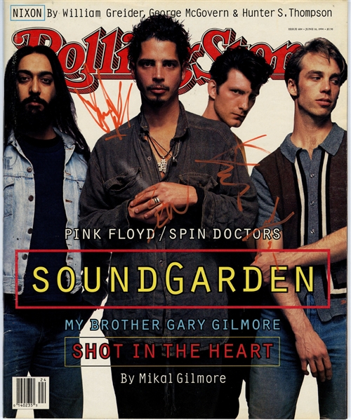 Soundgarden 1994 Autographed Rolling Stone Magazine With COA
