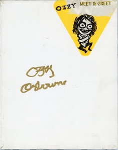 Ozzy Osbourne 1995-1996 Autographed 8 x 10 Canvas With COA