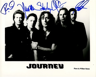 Journey 1998-2006 Band Autographed 8 x 10 Press Photo With COA
