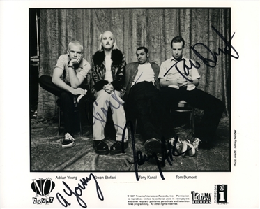 No Doubt 1997 Band Autographed 8 x 10 Press Photo With COA