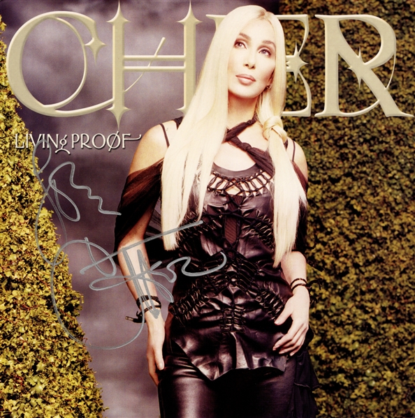 Cher 2002 Autographed Living Proof Promotional Flat With COA