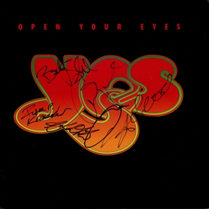 Yes 1997 Band Autographed Open Your Eyes Promotional Flat With COA