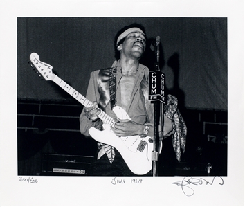 Jimi Hendrix 1969 Toronto John Rowlands Numbered & Signed Photo Print