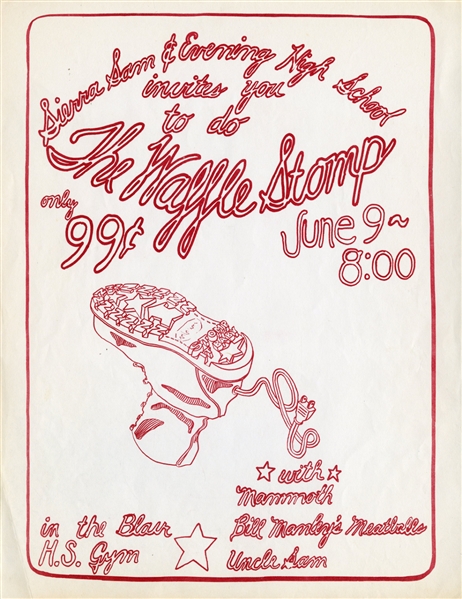 Van Halen 1972 Blair High School Gym Mammoth Concert Flyer With COA