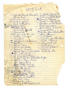 Van Halen 1967-1973 Genesis/Mammoth Cover Song List with Lot of 9 LPs - LPs Played In Mammoth Rehearsal Room With COA