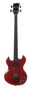 Mark Stone 1980s-2000s Custom Made Red Wood Bass Guitar With COA