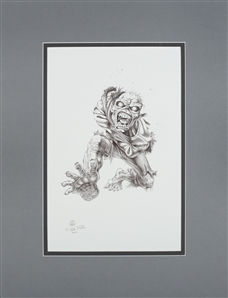 Iron Maiden 2011 Derek Riggs Bondage Eddie Original Artwork with COA