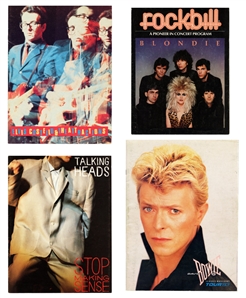 Lot of 4 New Wave & Post Punk Official Tour Programs Blondie + David Bowie + Talking Heads + Elvis Costello
