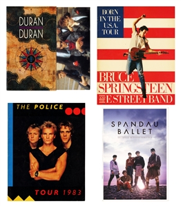Lot of 4 Big Eighties Artists Official Tour Programs Duran Duran + The Police + Spandau Ballet + Bruce Springsteen