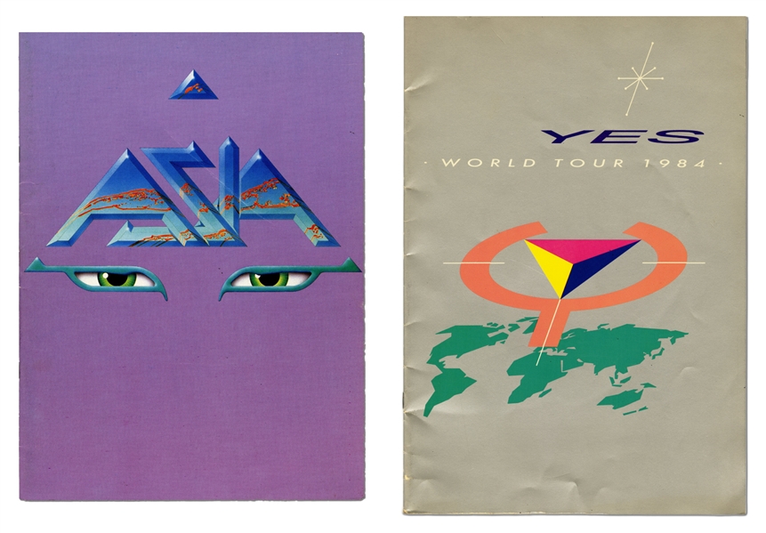Lot of 2 Progressive Rock Official Tour Programs Asia + Yes