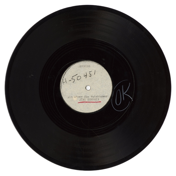 Jimi Hendrix 1967-1968 All Along The Watchtower Original Acetate