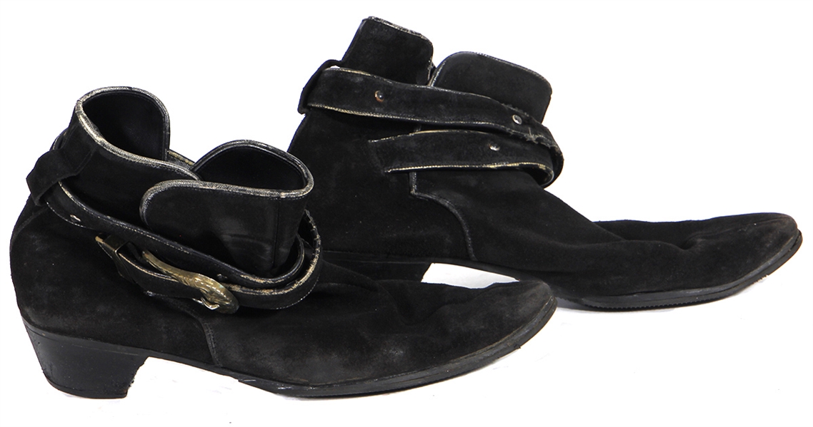 Motörhead 1980s-2012 Phil "Philthy Animal" Taylor Stage Worn Black Ankle Boots with Buckle & LOA