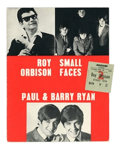 Roy Orbison 1967 Spring Tour with The Small Faces & Jeff Beck Cocnert Program & Ticket